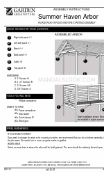 Garden Architecture Summer Haven Інструкція з монтажу Посібник з монтажу