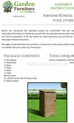 Garden Furniture Direct Askham Tool Store Montage-instructies