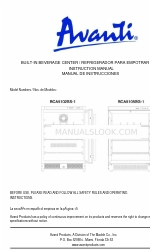 Avanti BCA5105SG-1 Manuale di istruzioni