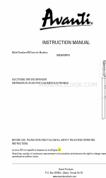 Avanti WDE98PS Manual de instruções