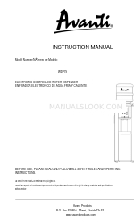 Avanti WDP75 Instruction Manual