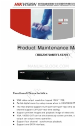 HIKVISION DS7208HVI-SN Manual de producto/mantenimiento