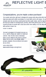 Avanto Lifestyle Reflective Light Belt Instructions pour l'utilisateur