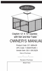 Garden Oasis Clayton 12' X 10' Instrukcja obsługi