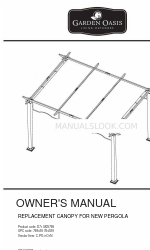 Garden Oasis REPLACEMENT CANOPY Owner's Manual