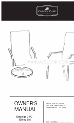 Garden Oasis Saratoga 7 PC Dining Set Manual do Proprietário