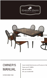 Garden Oasis GORDEN DINING TABLE Руководство пользователя