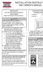 Empire OP32FB2MF-4 Installation Instructions And Owner's Manual