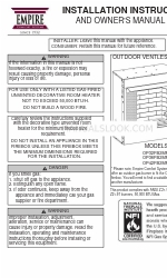 Empire OP36FB2MF-3 Installation Instructions And Owner's Manual