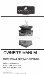 Garden Oasis NEW CASTLE FIREBOWL Owner's Manual