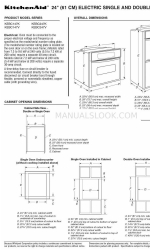 KitchenAid Architect Series II KEBC247V Manuel des dimensions