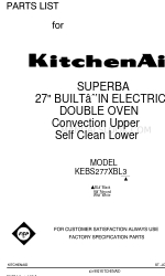 KitchenAid EBS277XBL3 Lista de piezas