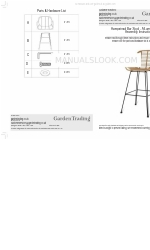 Garden Trading Hampstead Bar Stool All-weather Bamboo 조립 지침