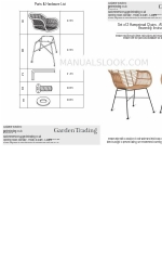 Garden Trading Set of 2 Hampstead Chairs CHRA03 Instruções de montagem