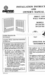 Empire DV-210-7SG Instructions d'installation et manuel du propriétaire