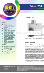 Lexmark C 762 Информационный лист