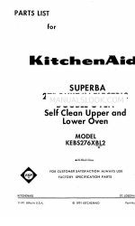 KitchenAid KEBS276XBL2 부품 목록