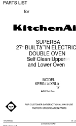 KitchenAid KEBS276XBL3 Lista de piezas