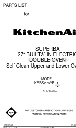 KitchenAid KEBS276YBL1 Список деталей