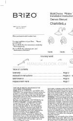 Brizo Charlotte T60085 Instruções de instalação e manual do proprietário