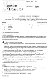 Garden Treasures 60031 빠른 시작 매뉴얼