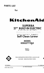 KitchenAid KEBS277YBL0 Lista de peças