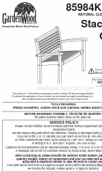 Garden Wood Furniture 85984KFRS Інструкція з монтажу Посібник з монтажу