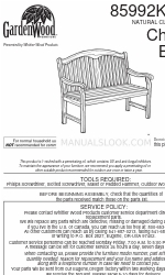 Garden Wood Furniture Chelsea 85992KFRS1 Manual de inicio rápido