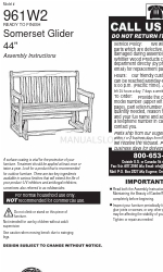 Garden Wood Furniture Somerset 961W2 Assembly Instructions Manual