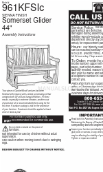 Garden Wood Furniture Somerset Glider 44 961KFSIc Assembly Instructions Manual