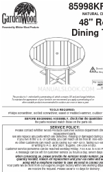 Garden Wood Furniture 85998KFRS1 Manuale di avvio rapido