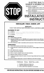 KitchenAid KEDO-240SE Installation Instructions