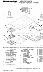 KitchenAid KESS908SPB00 Lista de piezas