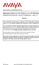 Avaya 96x1 Series Notas de aplicação