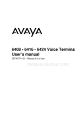 Avaya Definity 6416 ユーザーマニュアル