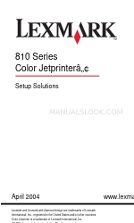 Lexmark Color Jetprinter 810 Series Rozwiązania konfiguracyjne