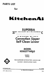 KitchenAid Superba KEBS277WAL0 Lista de piezas