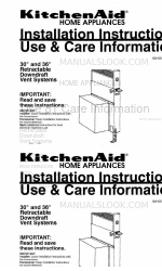 KitchenAid andRetractable Downdraft Handleiding voor installatie-instructies