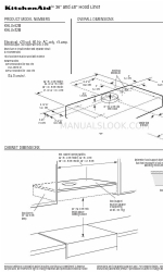 KitchenAid KHLU162MSS 치수 매뉴얼