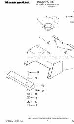 KitchenAid KHTU105LSS0 Lista de peças