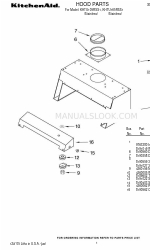 KitchenAid KHTU105RSS1 Teileliste