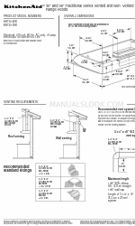 KitchenAid KHTU160K Dimension Manual