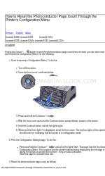 Lexmark E 230 Wie man zurücksetzt