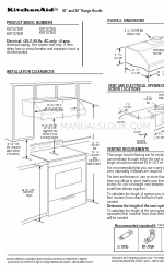 KitchenAid KHTU705R Manuel des dimensions