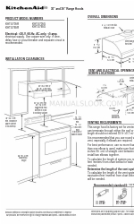KitchenAid KHTU765R Dimension Manual