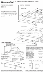 KitchenAid KHVU761R Handbuch der Abmessungen