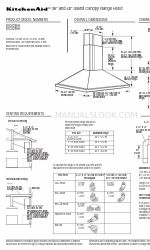 KitchenAid KICU265H Boyut Kılavuzu