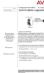 Avaya Merlin Legend コンフィギュレーション・ノート