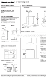 KitchenAid KICU465S 寸法マニュアル