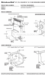 KitchenAid KIRD801V 치수 매뉴얼